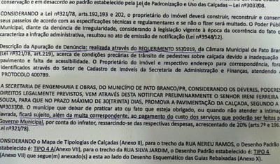 Documento de notificação