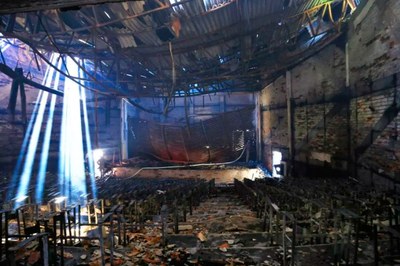 Teatro Naura Rigon incêndio