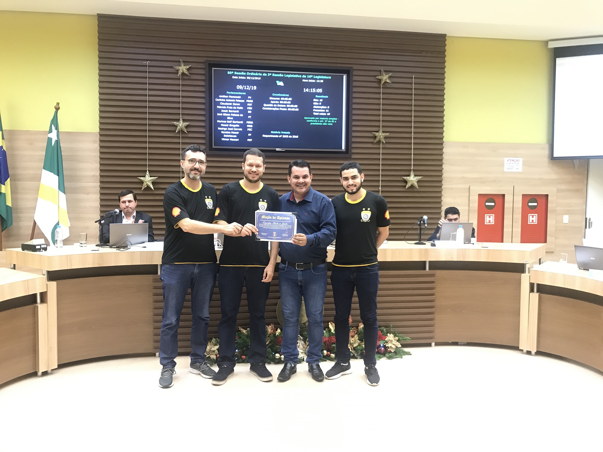 Vereador Rodrigo com representantes da Pato a Jato