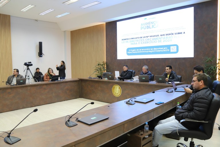 Câmara de Vereadores realiza Audiência Pública para debater LDO de 2026